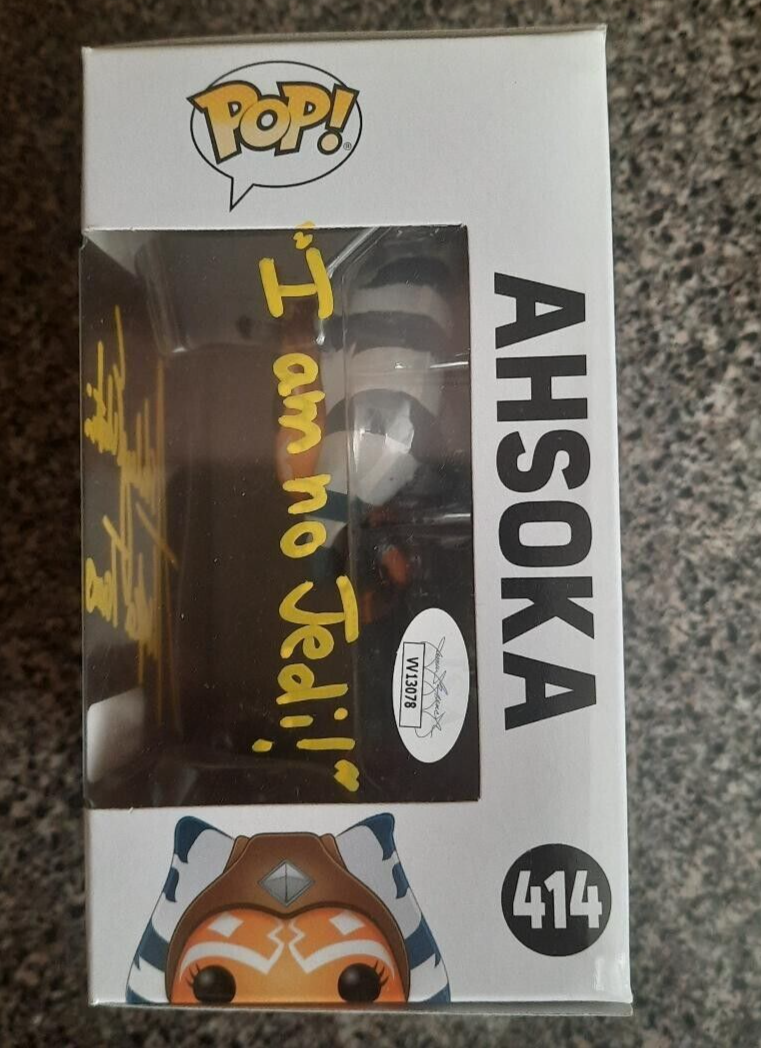 ASHLEY ECKSTEIN SIGNED + INSCRIPTION AHSOKA TANO FUNKO POP #414
