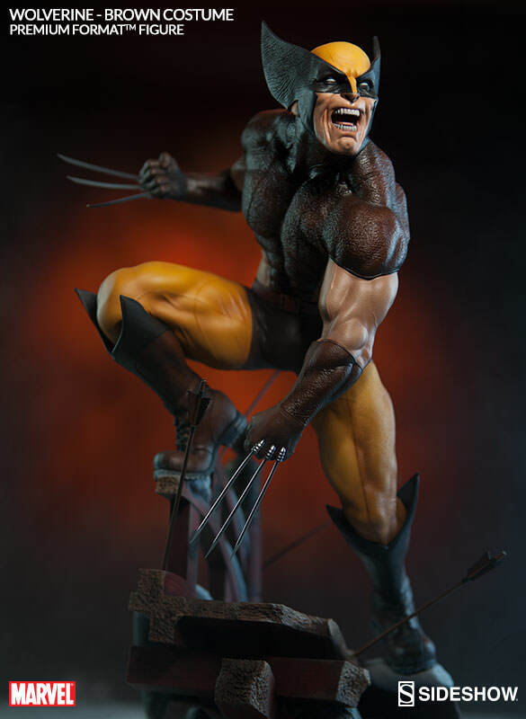 X-MEN~WOLVERINE~BROWN COSTUME~PREMIUM FORMAT FIGURE~LE 2500