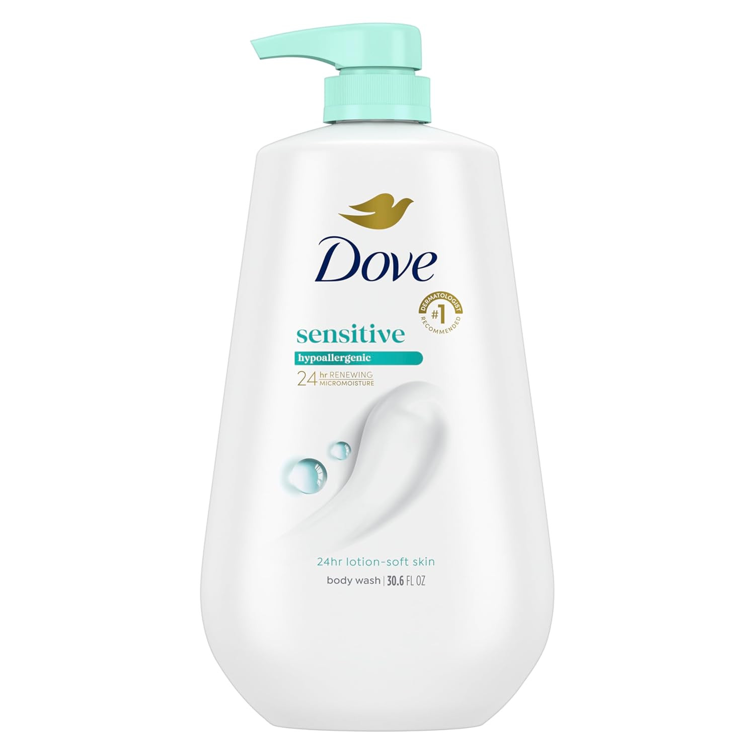 Dove Body Wash with Pump Sensitive Skin for 24Hr Lotion-Soft Skin Moisturizing S