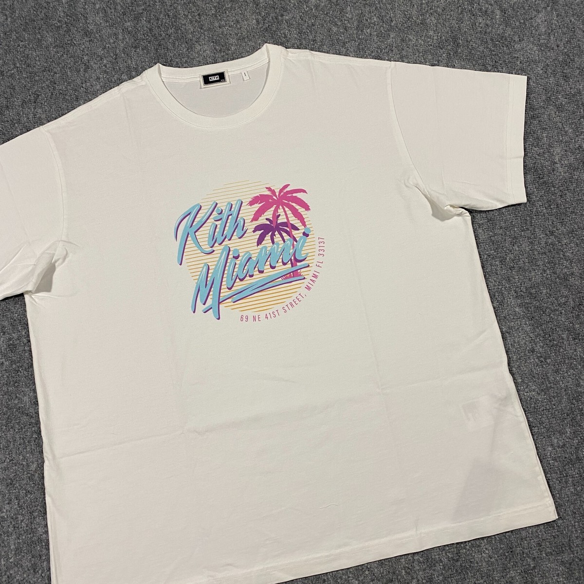 Kith Miami Design District Exclusive Neon Script Tee Shirt