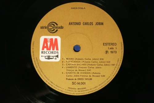 1973 ❅BRAZIL❅ 1st Issue RARE MATRIX LP ~ANTONIO CARLOS JOBIM Self~ VG+ ☆SONOMA☆ - Picture 4 of 9