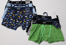 NWT Gap Kids Small 6-7 Dinosaurs Monsters Cotton Boxer Briefs 6PR Black Gray