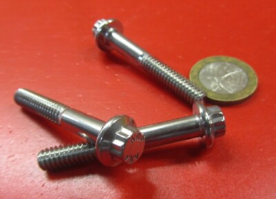 12 Point Flanged Ferry ARP Bolt, Stainless Steel, PT, 1/4''-20 x 1 3/4'' L, 3 Pcs
