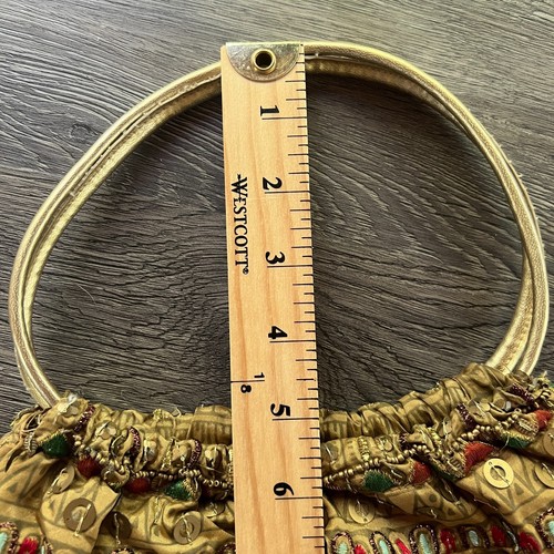 Two's Company Handtasche/Handtasche - bestickt Perlen Schmuck Gold Doppelgriff - Bild 16 von 16