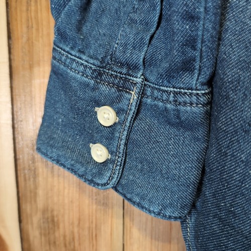 Camisa Levi's oyfriend Relajada Gran Tamaño Cáñamo Algodón Azul Damas Reino Unido Talla PEQUEÑA NUEVA - Imagen 10 de 13