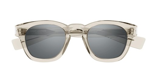 Saint Laurent SL 746 Shiny Beige Crystal/Grey With Silver Flash (004) Sunglasses - 第 2/2 張圖片