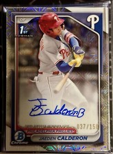2024 Bowman Chrome - Jaeden Calderon    Autographs HTA  Refractor /150
