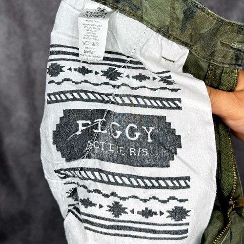 Figgy Active R/S Herren 34" grün Camouflage Hose Skater Skateboard 6 Pocket schwer - Bild 6 von 6