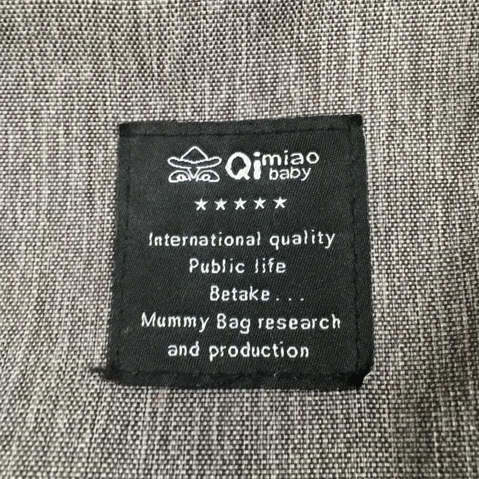 Mochila de pañales para bebé Qimiao bolsa de almacenamiento rosa gris tostado compartimentos Foto 2 de 4