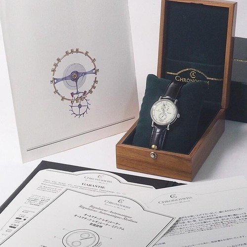 Chronoswiss Régulateur CH1223 38mm Ss Cuir Blanc Cadran Automatique Suisses Men