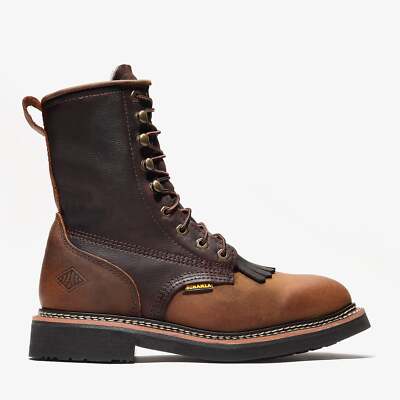 Men's Work Boots Dark Brown 8