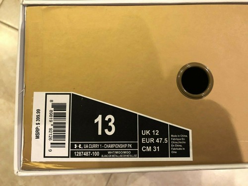 Under Armour UA Steph Curry 1 One Championship Pack 2 Pair Shoes Mens 13 New/Box - Picture 12 of 12