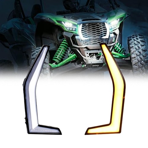 UTV LED Fang Accent Grill Lamps W/Turn for Kawasaki Teryx KRX 1000 2020-2024 - Picture 2 of 16