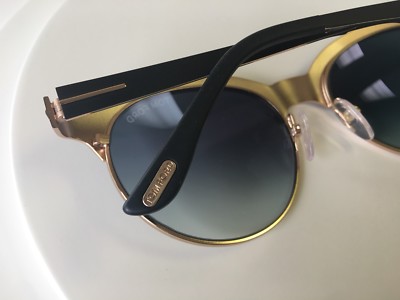 AUTHENTIC Tom Ford Sunglasses TF 438 Black 05P Angela 53 Mm Round