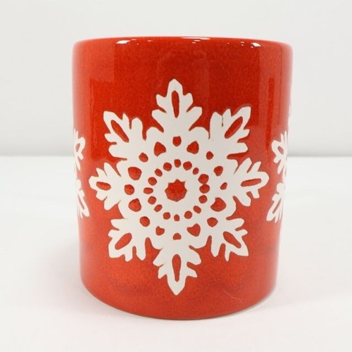 Taza de café vintage Waechtersbach Navidad té copo de nieve Alemania roja - Imagen 2 de 5