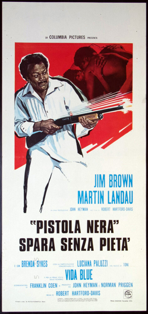 Locandina originale film Pistola nera spara senza pietà (1972) - Regia di Robert Hartford-Davis