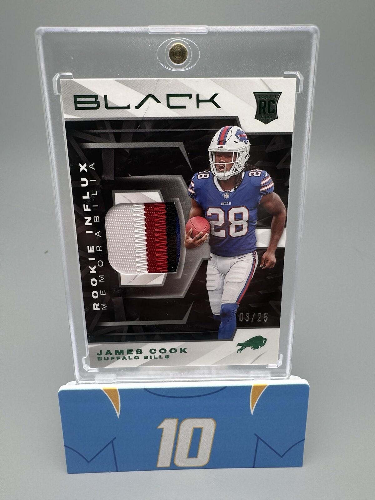 James Cook Panini Black Rookie Influx Memorabilia #RIMJCO Base