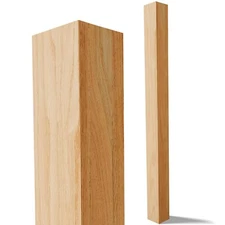 3 x 3 x 48 Inch Stair Post Wood Newel Post Modern Solid Red Oak Blank Square ...
