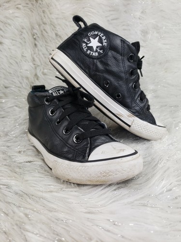 CONVERSE ALL STAR Chuck Taylor Black Leather Junior Size 1 Sneakers - 第 1/6 張圖片