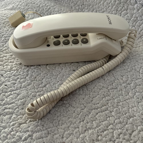 Corded Telephone Sony IT-B5 White Slim Design Single Line Push Button Phone - Zdjęcie 12 z 15