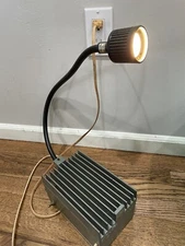 Vtg Sunnex 700 Black Table Gooseneck Halogen Work Garage Lamp Shop NL