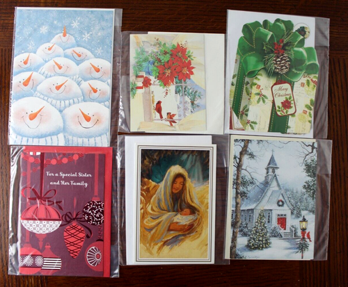 Christmas Holiday Greeting Cards w/ Envelopes 75 Different NEW UNUSED - Lot #28 - Picture 6 of 17