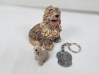 Lot Of 3 Vintage Old English Sheep Dog Sand Cast Canine Figurine Stone Critters
