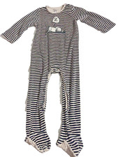 Gently Used Snoopy 1 Piece Velour Blanket Sleeper Pajamas Size 2-3 Striped Fee