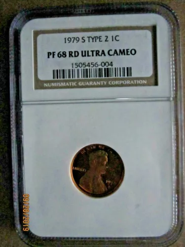 1979 S Type 2 PROOF LINCOLN MEMORIAL CENT NGC PR68 RD ULT CAM       