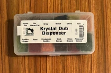 Hareline Dubbin Krystal Dub Dispenser, Dubbing, Fly Tying