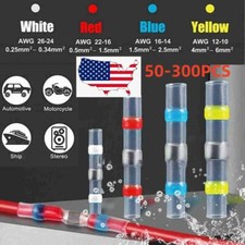 300PCS Solder Seal Sleeve Heat Shrink Waterproof Wire Connectors Butt Terminals