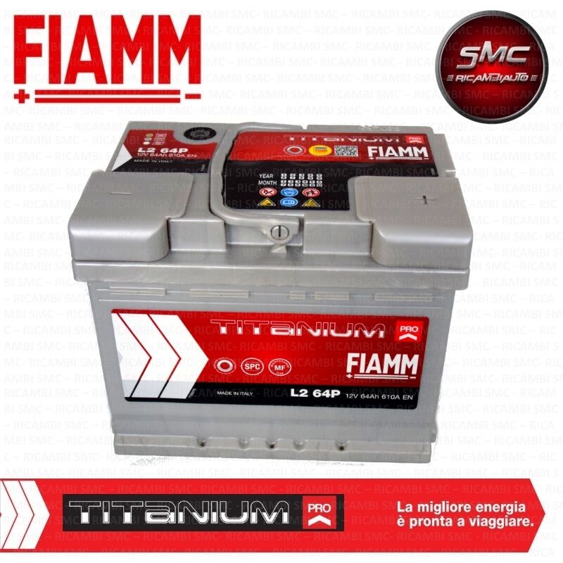 BATTERIA AUTO LA CASA DELLA BATTERIA 64Ah 580A 12V - BASIC L2 64P (DX) = FIAMM VARTA BOSCH