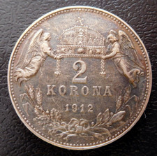 HUNGARY / SILVER 2 KORONA 1./ 1912 K-B