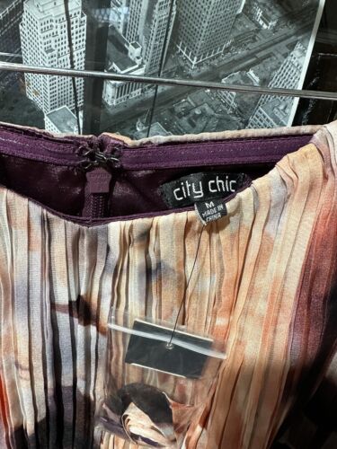 BNWT New City Chic Womens Plus Size M 18 20 Dress Peach Ladies Straps Strapless - Picture 3 of 7