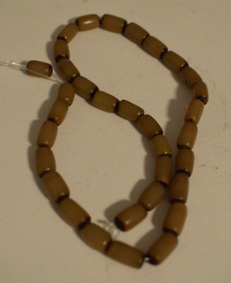 Beads Strand Brown Buri Nut Tube Beads Philippine 12mm