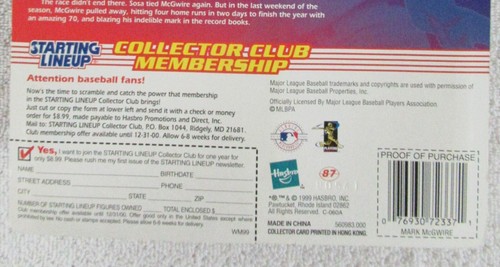 St. Louis Cardinals MARK McGWIRE Home Run Record Breaker: set di figure e poster - Foto 12 di 13