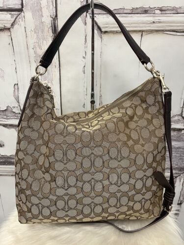 Coach Outline Signature Celeste Convertible Hobo Crossbody Bag F55365 - Picture 3 of 9