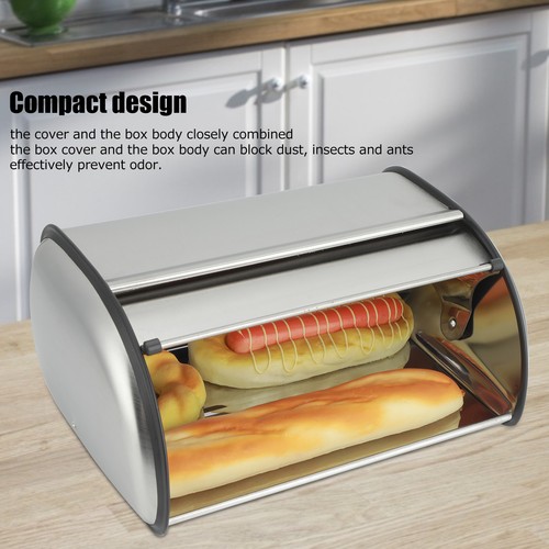 Durable Stainless Steel Bread and Cake Holder with Dustproof Lid - Picture 5 of 16