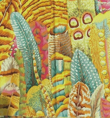 Kaffe Fassett Philip Jacobs PJ055 FEATHERS Fabric Yellow Half Yard & More