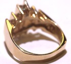14k yellow gold .42ct SI1 H round diamond cluster ring 5.8g estate 6 channel set — photo 7