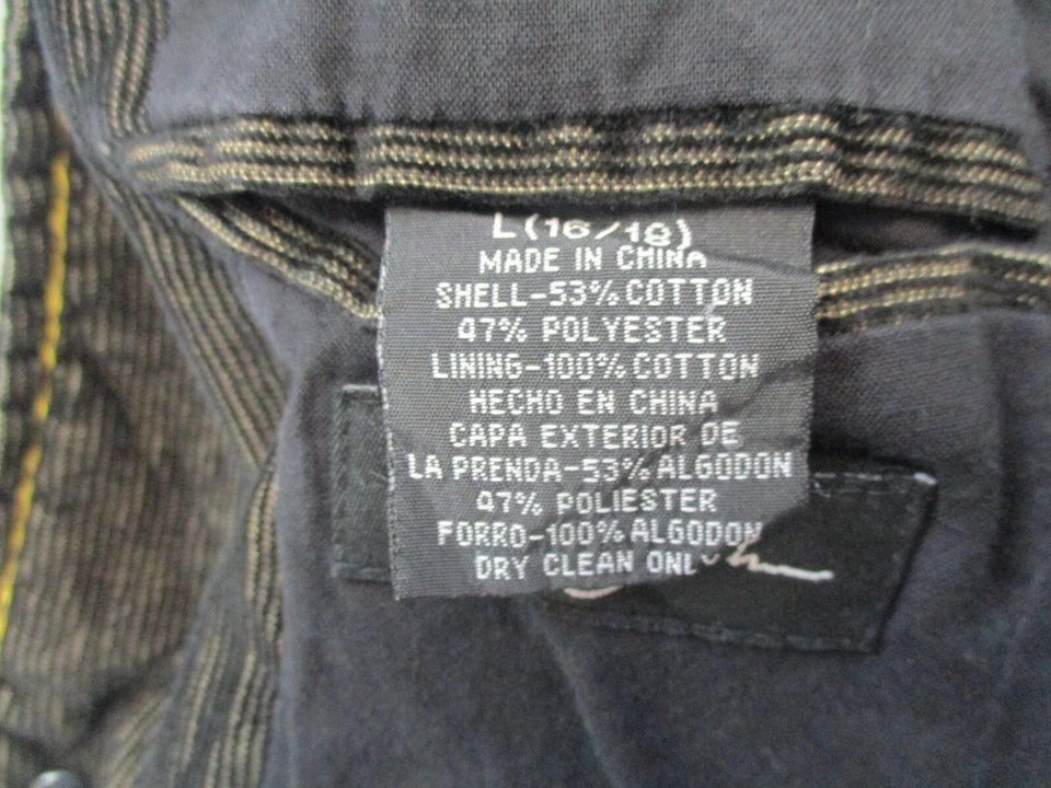 Chaqueta Sean John Niños Grande Marrón Negro Pana Blazer Bolsillo Abrigo Juvenil Foto 2 de 4