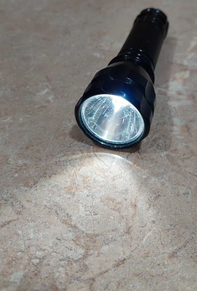 Dorcy LED Aluminum Black Flashlight 5" W/ Panasonic AAA Rechargeable Batteries - Image 3 of 4