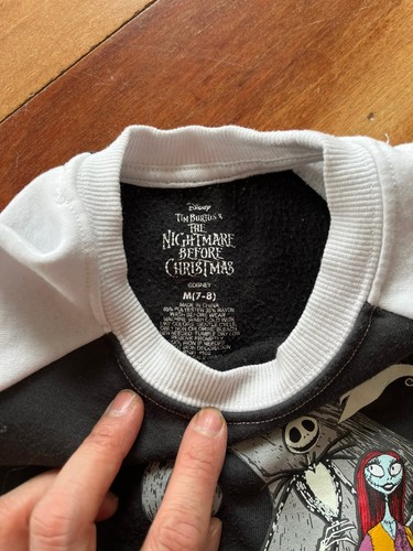 The Nightmare Before Christmas Sweatshirt Youth Child Size Medium 7/8 - Picture 3 of 7