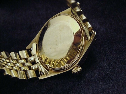 Rolex Date 1503 Men 14K Yellow Gold Watch Silver Dial USA Oval Link Jubilee Band - Picture 4 of 5