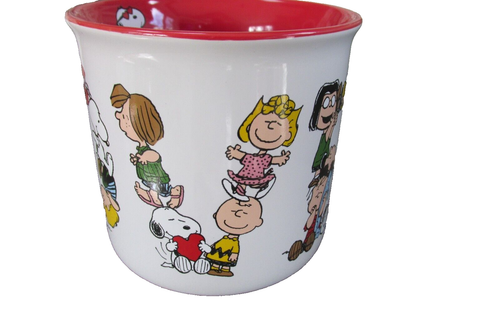 Snoopy Peanuts Gang Valentines Love Coffee Mug Cup Ceramic Lucy CB Pig Pen - Picture 2 of 4