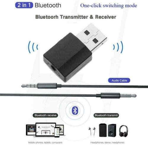 Adattatore Audio USB Bluetooth 5'0 Trasmettitore Ricevitore AUX Altoparlante per TV,'.