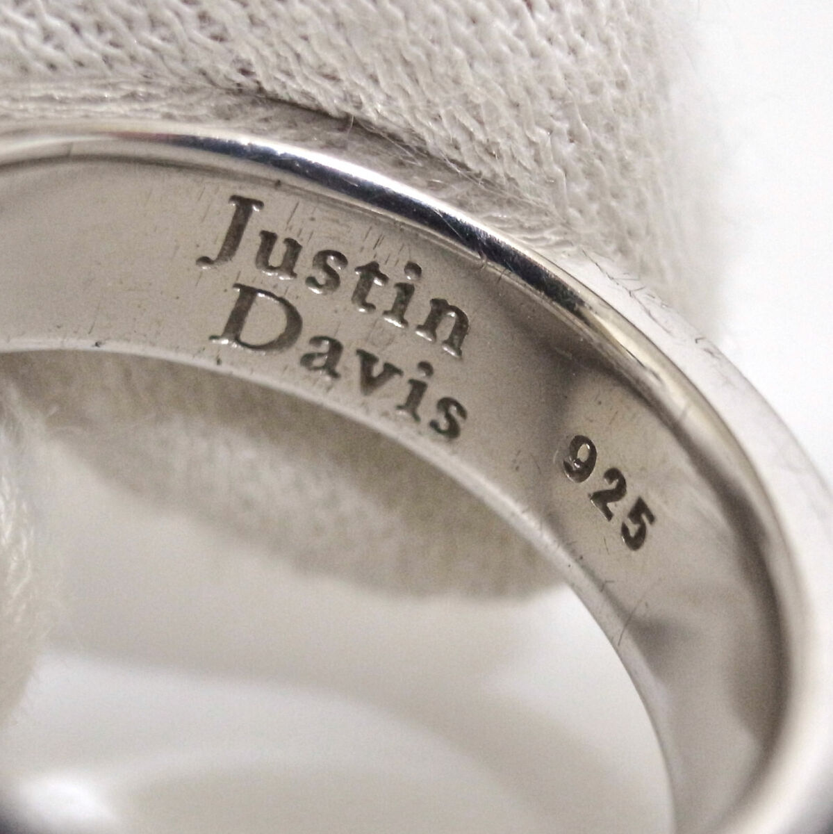 Auth Justin Davis Obsession Ring SRJ695 Shiny/White Silver Auth Justin Davis Obsession Ring SRJ695 Shiny/White Silver