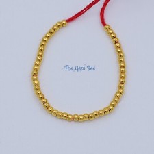 1.8mm 18k Solid Gold Plain Rondelle Spacers Beads 2.7" Strand 50 