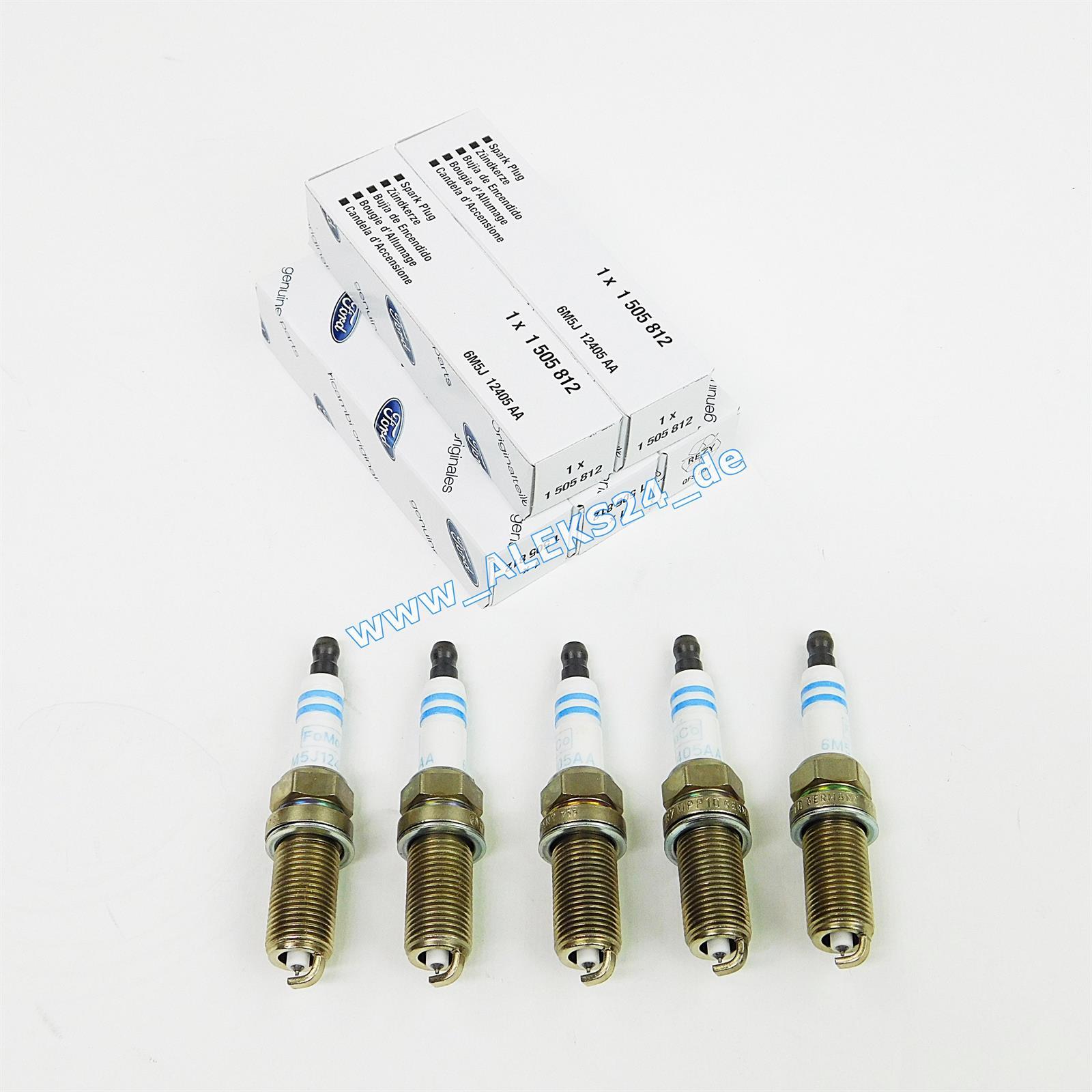 5x Original Ford Zündkerzensatz für Focus Mondeo S-Max 2.5 1505812 ...
