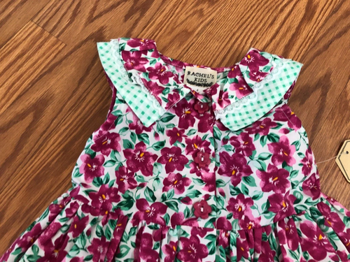 ADORABLE...NWT Rachel's Kids Little Girls Pink Flowered Dress Size 4 - Picture 4 of 6